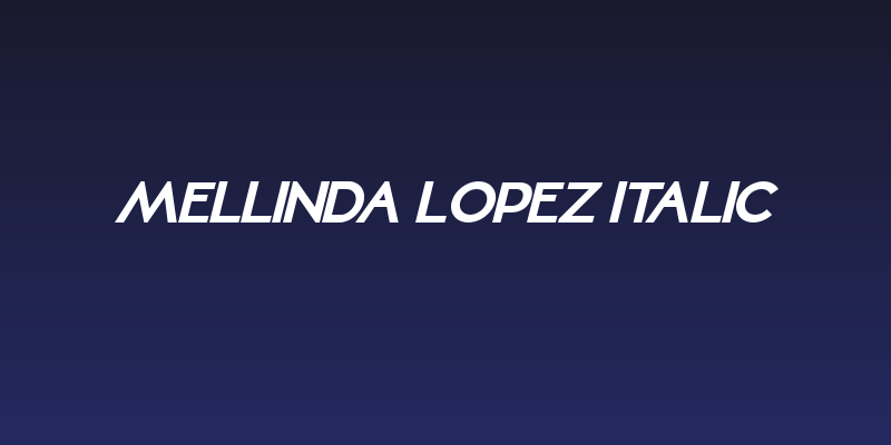 Mellinda Lopez Italic Social Header