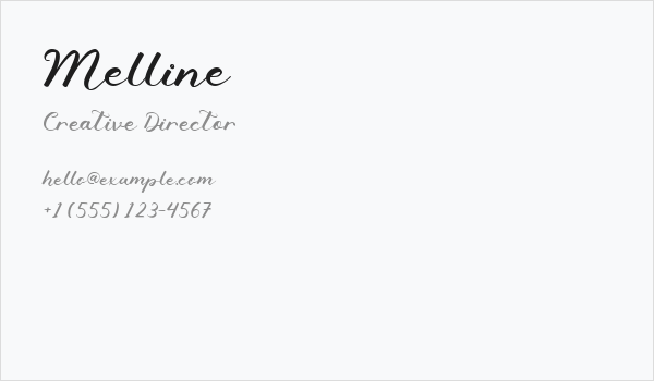 Melline Business Card