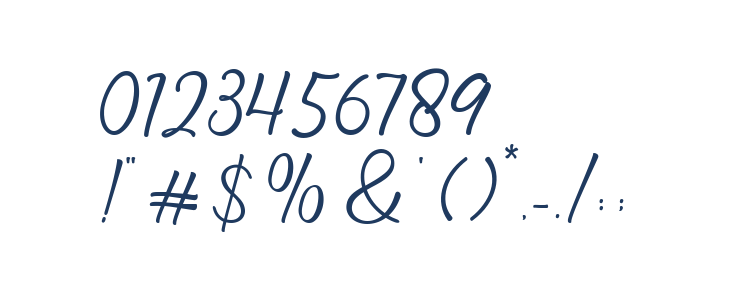 Mellisa Handwritten Regular Other Characters