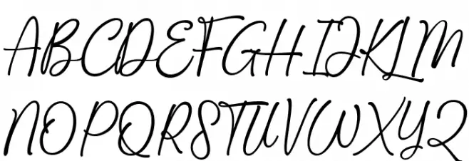 Mellisa Handwritten Regular Caratteri MAIUSCOLE