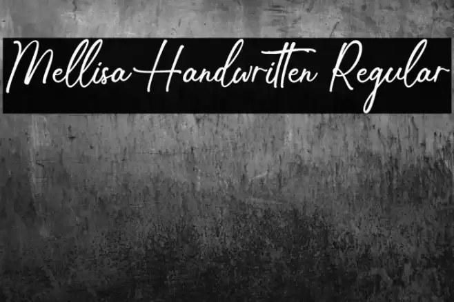 Mellisa Handwritten Regular Caratteri examples