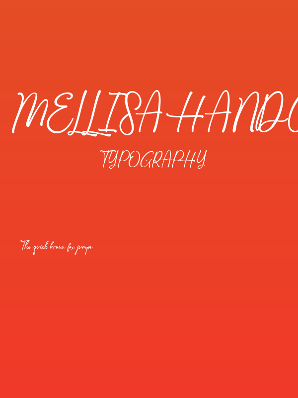 Mellisa Handwritten Regular Poster