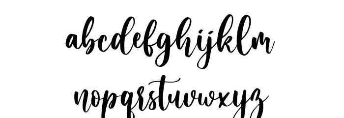 Mellisa Jonathan Font LOWERCASE