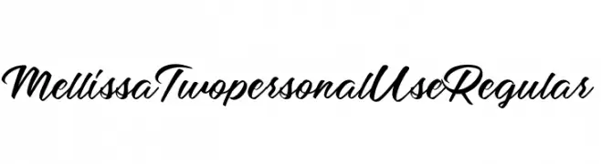 Mellissa Two personal Use Regular  フリーフォントのダウンロード