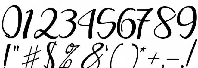 MellittaScript Font OTHER CHARS