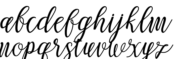 MellittaScript Font LOWERCASE