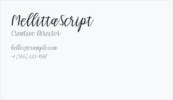 MellittaScript Business Card