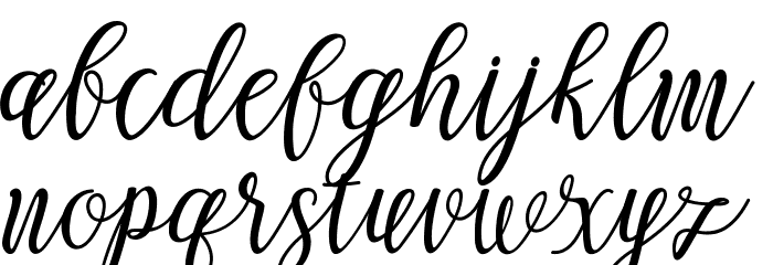 MellittaScript Font LOWERCASE