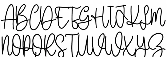 Mellody Font UPPERCASE