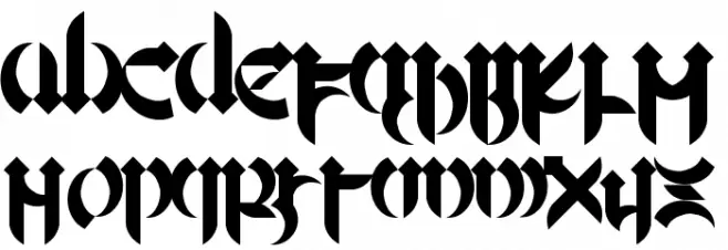Mellogothic Шрифта ВЕРХНИЙ