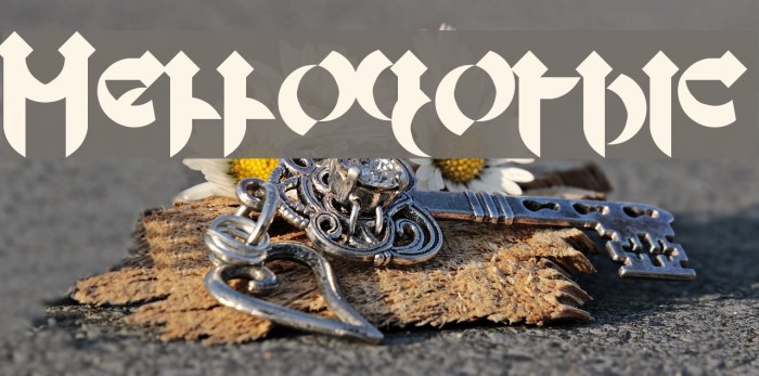 Mellogothic Font examples