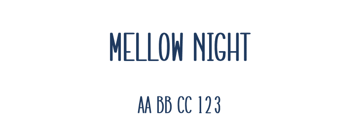Mellow Night Font Preview