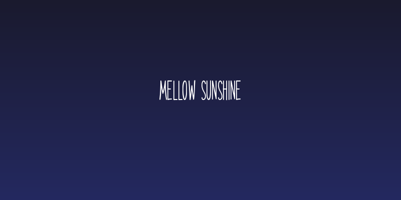 Mellow Sunshine Social Header