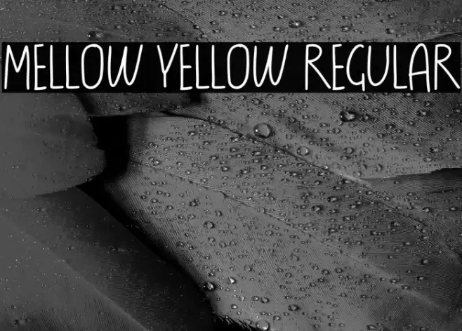 Mellow Yellow Regular Font examples