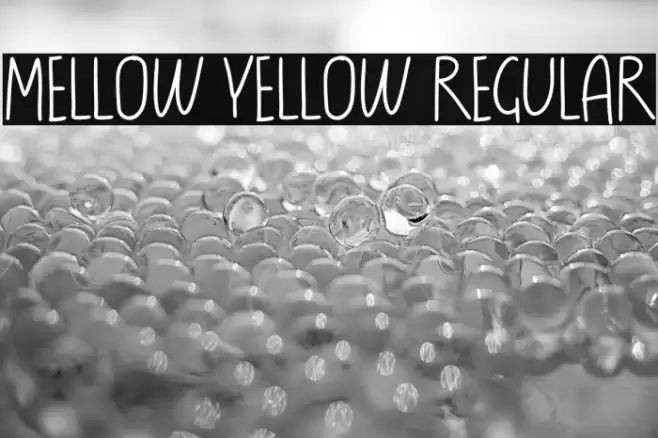Mellow Yellow Regular Font examples