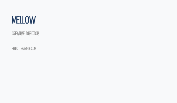 Mellow2 Business Card