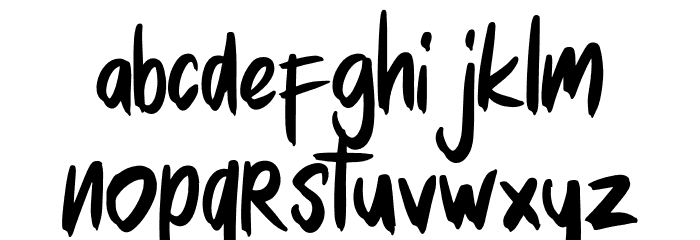 MellurackRegular Font LOWERCASE
