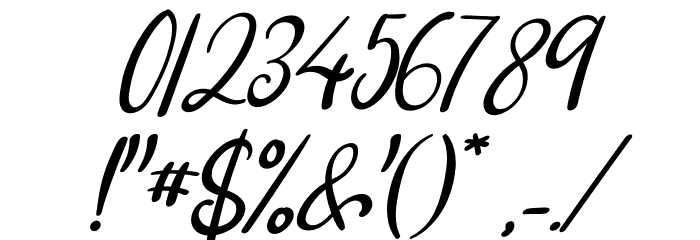 Melly Beauty Italic Font OTHER CHARS