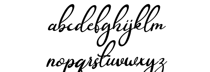 Melly Beauty Italic Font LOWERCASE