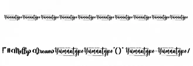 Melly Dream Personal Use Font OTHER CHARS