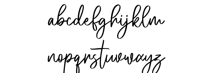 Melly Hailey Free Regular Font LOWERCASE