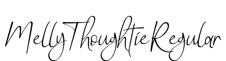 MellyThoughtieRegular  Frei Schriftart Herunterladen