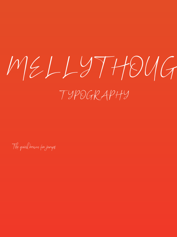 MellyThoughtieRegular Poster
