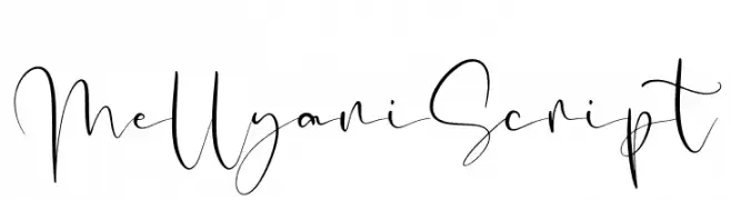 Mellyani Script  フリーフォントのダウンロード