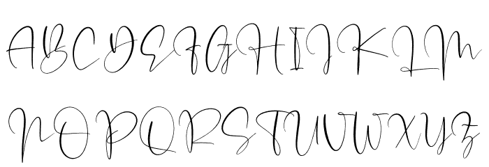 Mellyani Script Font Litere mari