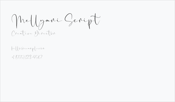 Mellyani Script Business Card