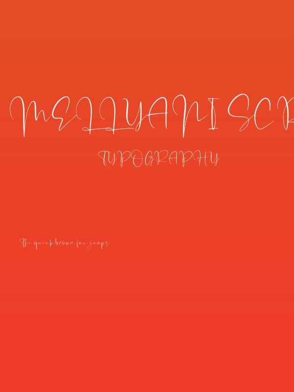 Mellyani Script Poster