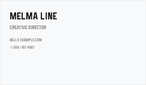 Melma Line Business Card