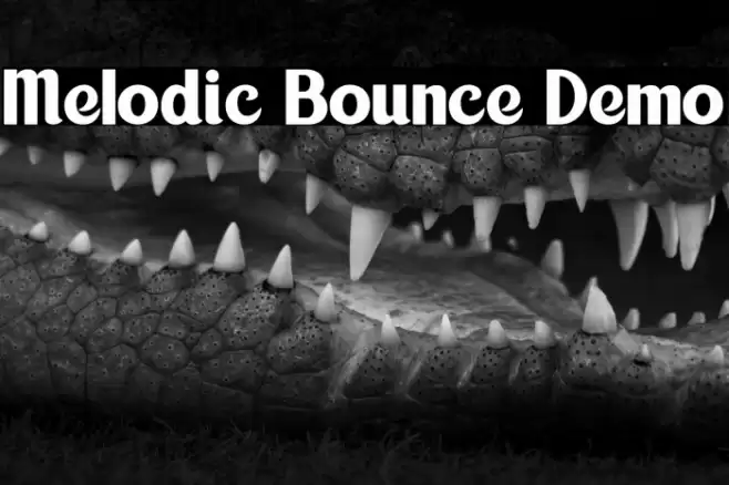 Melodic Bounce Demo Font examples