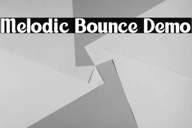 Melodic Bounce Demo Font examples
