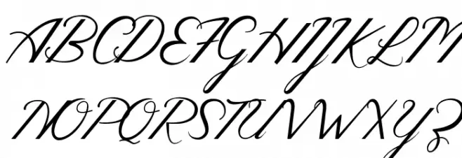 Melodious Script Free Polices MAJUSCULES