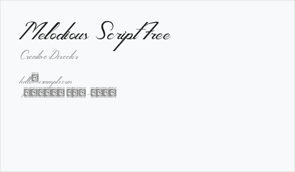 Melodious Script Free Business Card