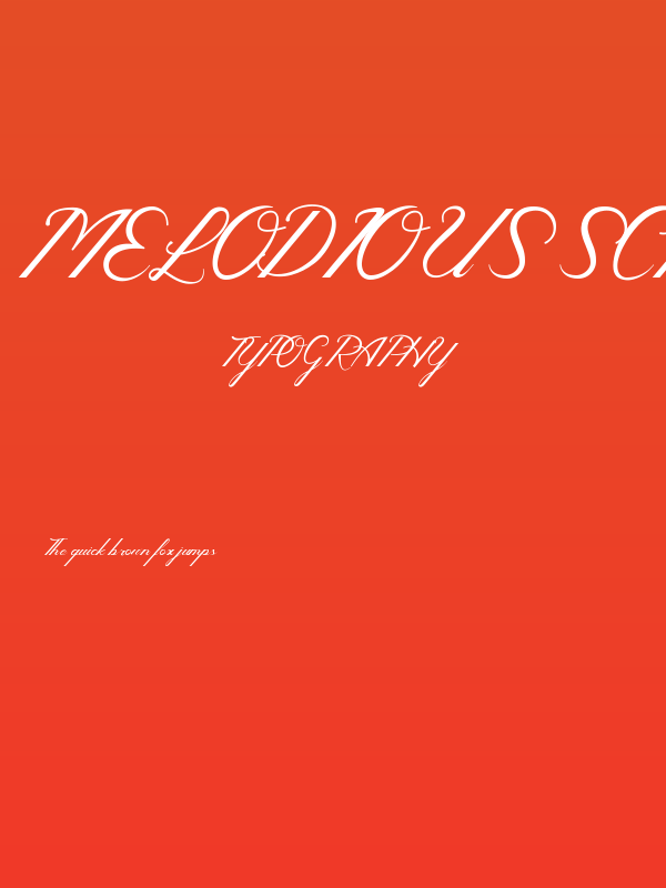 Melodious Script Free Poster