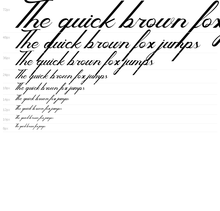 Melodious Script Free Waterfall