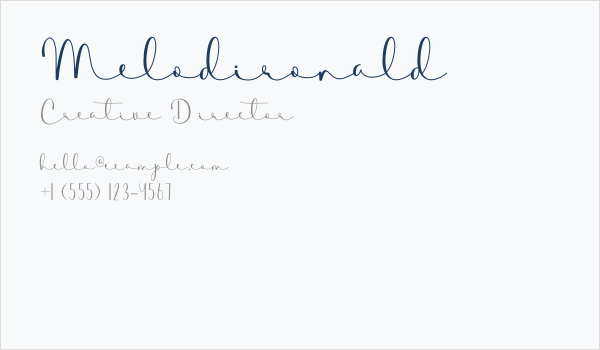 Melodironald Business Card