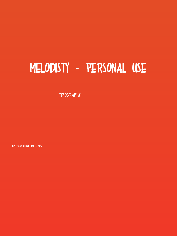 Melodisty - Personal Use Poster