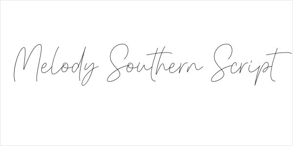 Melody Southern Script Logo