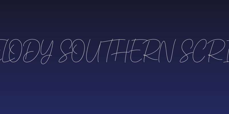 Melody Southern Script Social Header