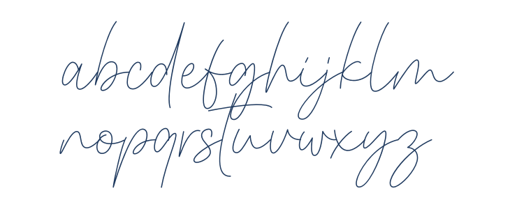 Melody Southern Script Lowercase