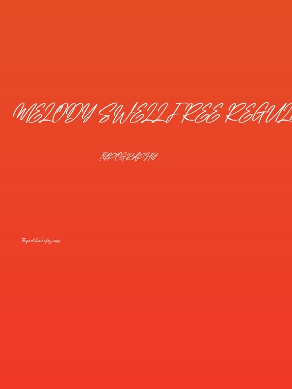 Melody Swell Free Regular Poster