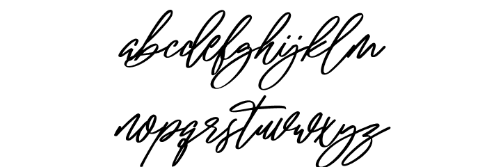 Melody Swell Free Regular Font LOWERCASE