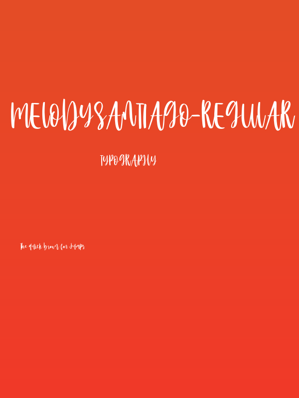 MelodySantiago-Regular Poster