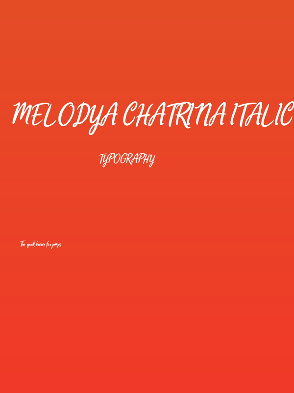 Melodya Chatrina Italic Poster