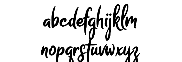 Melodya Chatrina Font LOWERCASE