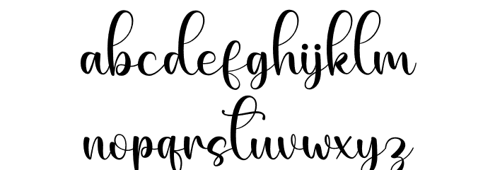 Melody Font LOWERCASE