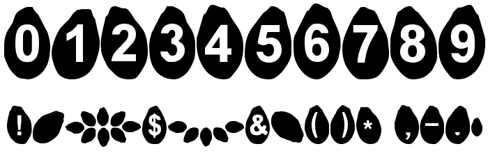 MelonSeeds Font OTHER CHARS